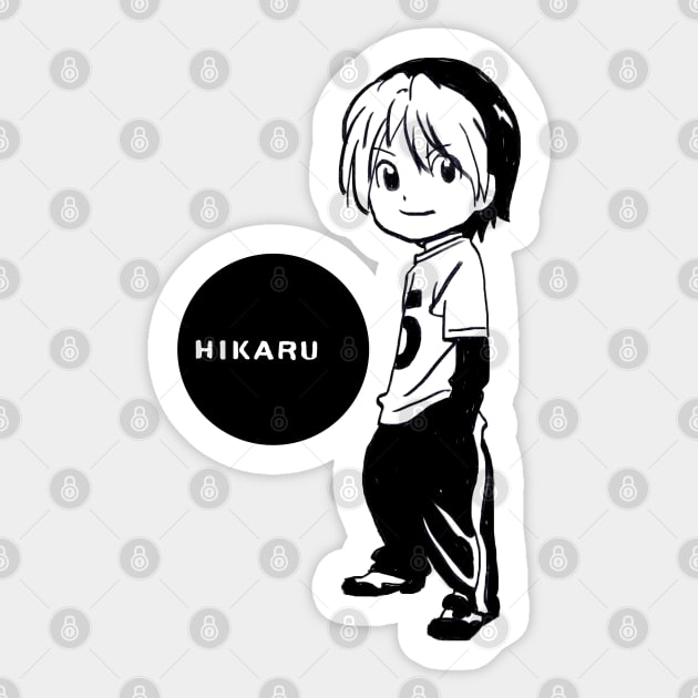 I draw chibi Shindo Hikaru / Hikaru no Go Sticker by mudwizard